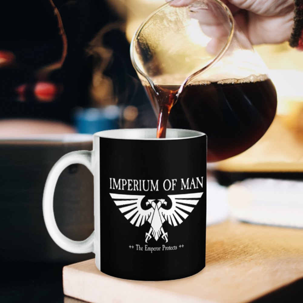 Tabletop Gaming Mug – Imperium of Man 11oz, Collector’s Coffee Cup for Gamers