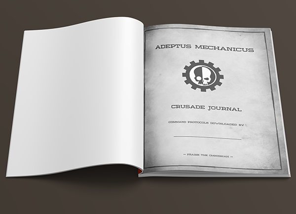 Army roster tracker journal for forge themed tabletop army