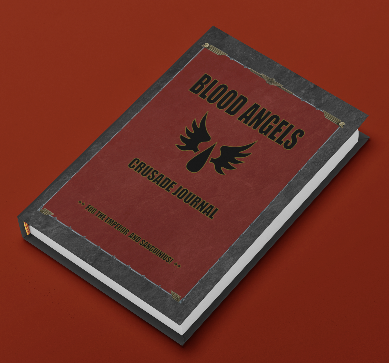 Hardcover crusade campaign book for tabletop wargaming