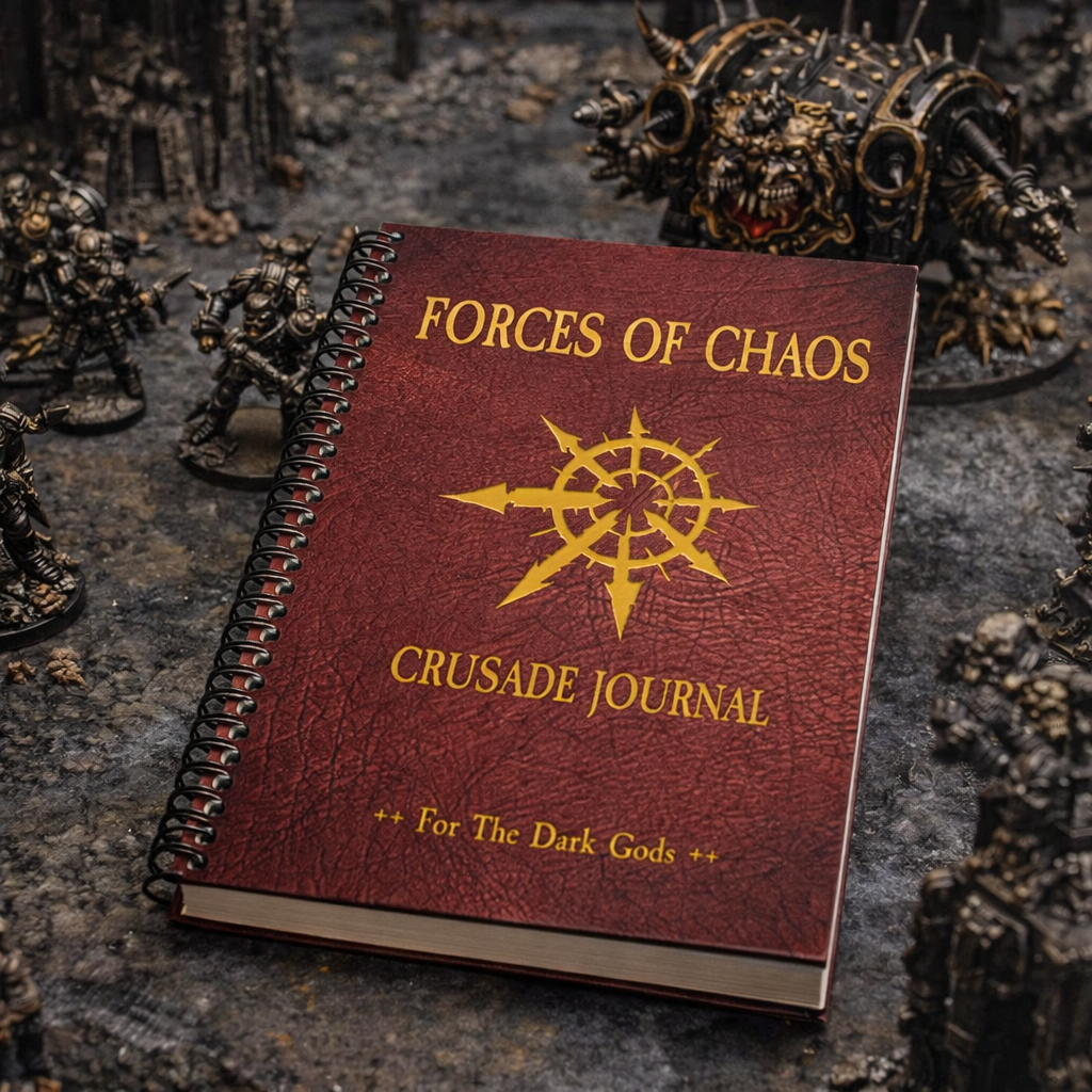 Coilbound A4 Chaos crusade journal laying flat