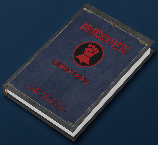 Crimson Fists crusade journal 8.5x11 hardback edition