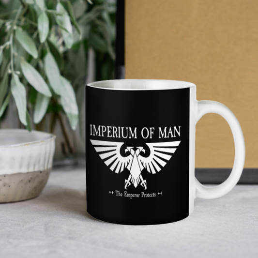 Tabletop Gaming Mug – Imperium of Man 11oz, Collector’s Coffee Cup for Gamers