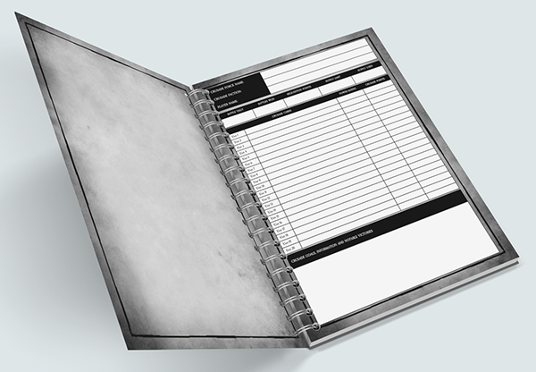 A4 miniature wargaming campaign journal 202 pages